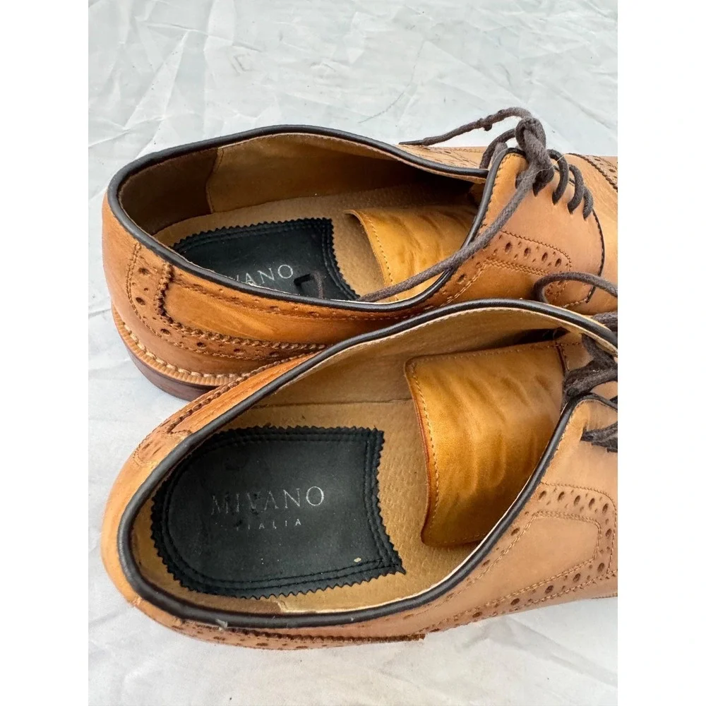 Mivano Italia Men's Size 12 Wingtip Oxford Lace up Dress shoe wingtip